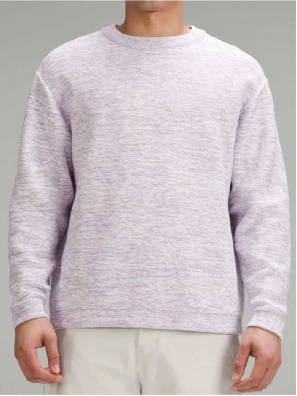 Lululemon Relaxed-Fit Crewneck Knit Sweater Size XL Lilac Ether